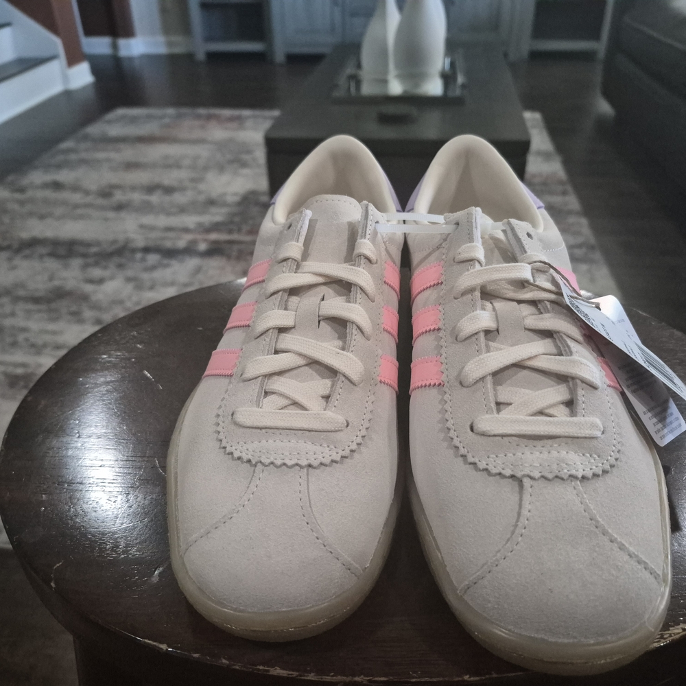 Adidas Women's Stadt Beige /Pink/ Powder Plum JQ9017 Sneakers Size 9.5